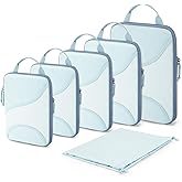 BAGSMART Compression Packing Cubes - 6 Set Travel Packing Cubes for Suitcases, Compression Suitcase Organizers with Shoe Bag
