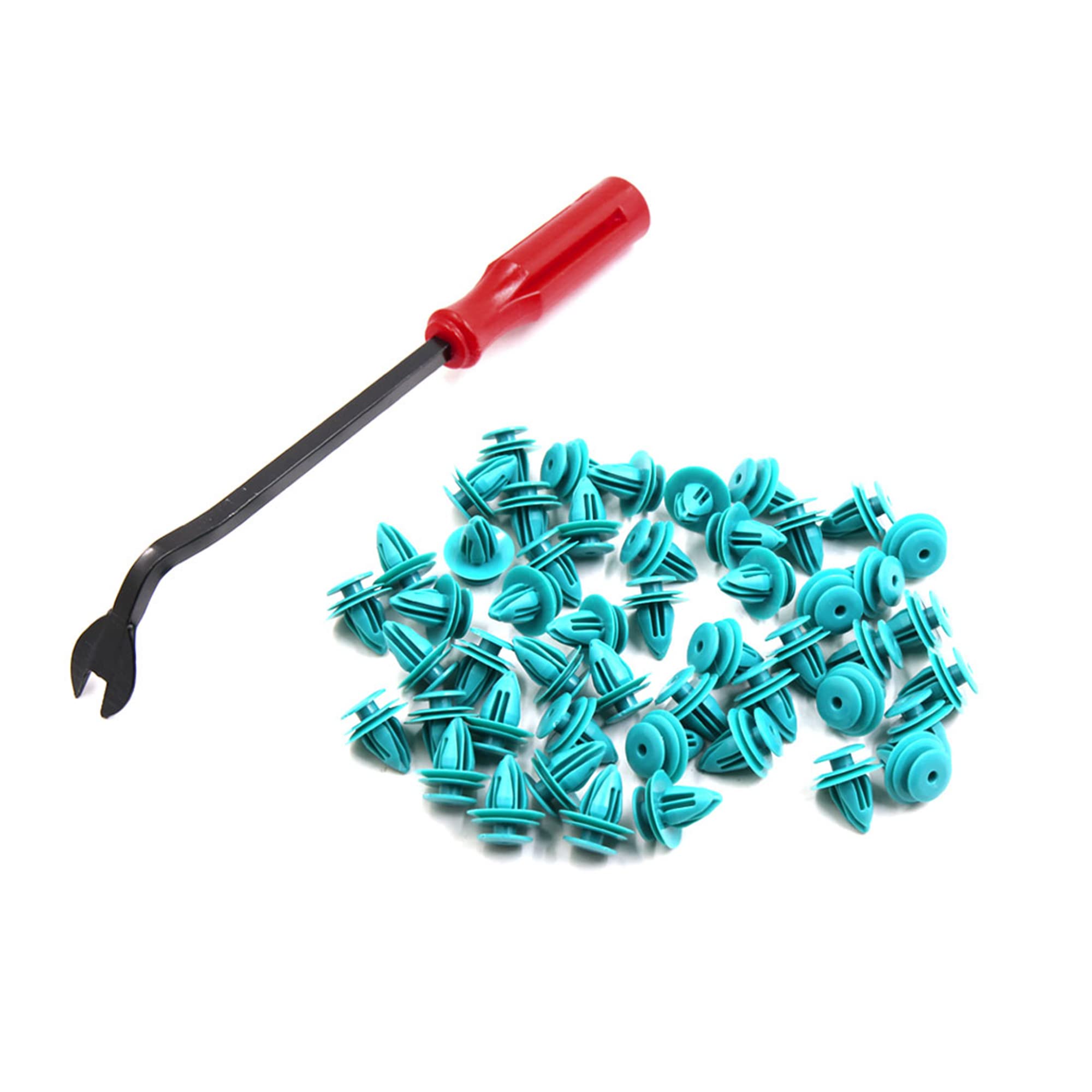 sourcingmap 50pcs Plastic Rivets Panel Retainer Clips with Fastener Remover