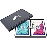 Copag 1546 Neoteric Design 100% Plastic Playing Cards, Poker Size (Standard) Green/Red (Jumbo Index, 1 Set)