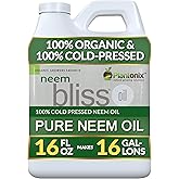 Neem Bliss (16 Fl Oz) - Pure Neem Oil Concentrate - 100% Cold Pressed Neem Oil - All-Natural Neem Oil Concentrate - Pure Neem