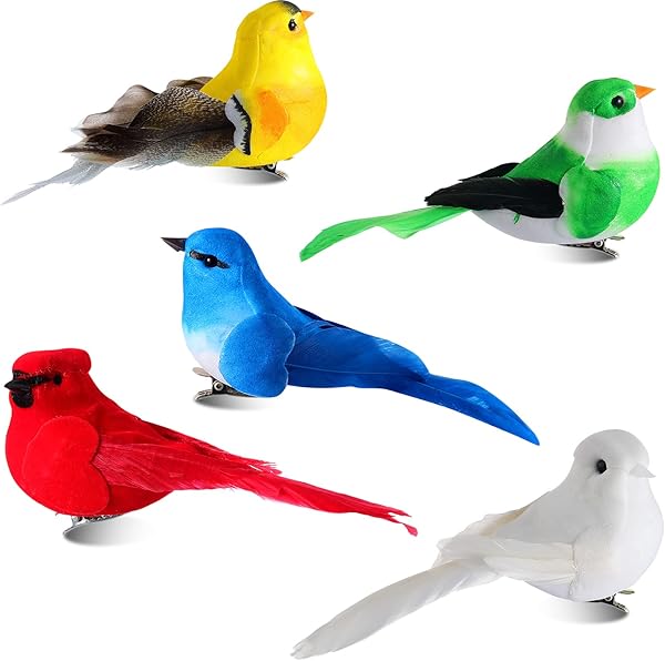 Threan Künstliche Vögel, Weihnachten, Halloween, Pirat, Papagei, gefiederte Figur, Dekoration für Handwerk, Dschungel, Garten, Zuhause, Dekoration, (Vogel)
