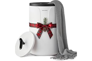 USHOWER Towel Warmers for Bathroom, 20L Large Towel Warmer Bucket for Spa & Massage, Auto Shut-Off Towel Heater Fits Two 40"x70" Oversized Towels, Blankets, Bathrobes, PJ's