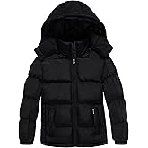 wantdo Boy's Winter Coat Warm Puffer Jacket Waterproof Parka with Hood