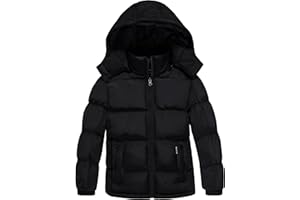 wantdo Boy's Winter Coat Warm Puffer Jacket Waterproof Parka with Hood