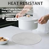MI CASA Round Placemats and Coasters Set of 6 Grey Braided Woven view 4