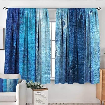 Amazon Com Anzhutwelve Navy Blue Backout Drapes Rustic