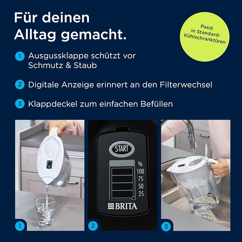 Wasserfilter-Kanne MAXTRA Marella, 3x Pure Performance Kartusche