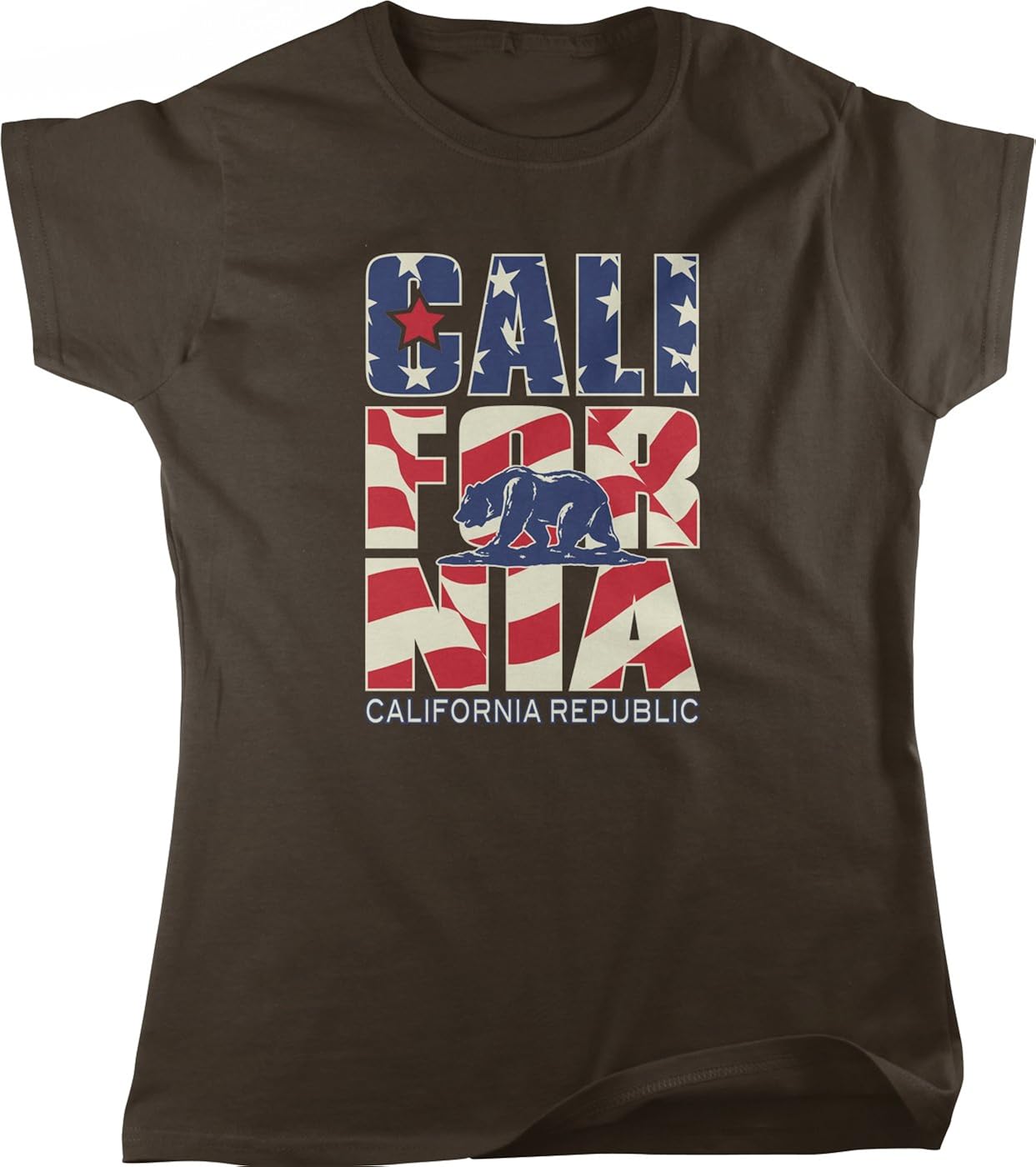 California Stars and Stripes, California, USA Women's T-shirt, NOFO Clothing Co.