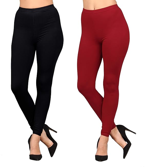 Buy Lildy Women’s Super Soft Leggings (2 Pack), Stretchable No See