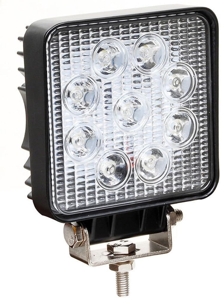 Additional Headlight Square LED spotlight 9 LED auto car jeep off-road truck camper boat work F9L