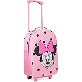 Disney Kids Suitcase - Foldable Trolley Bag 47 x 30cm, 2 Wheels Extendable Handle - Kids Gifts (Pink Minnie)