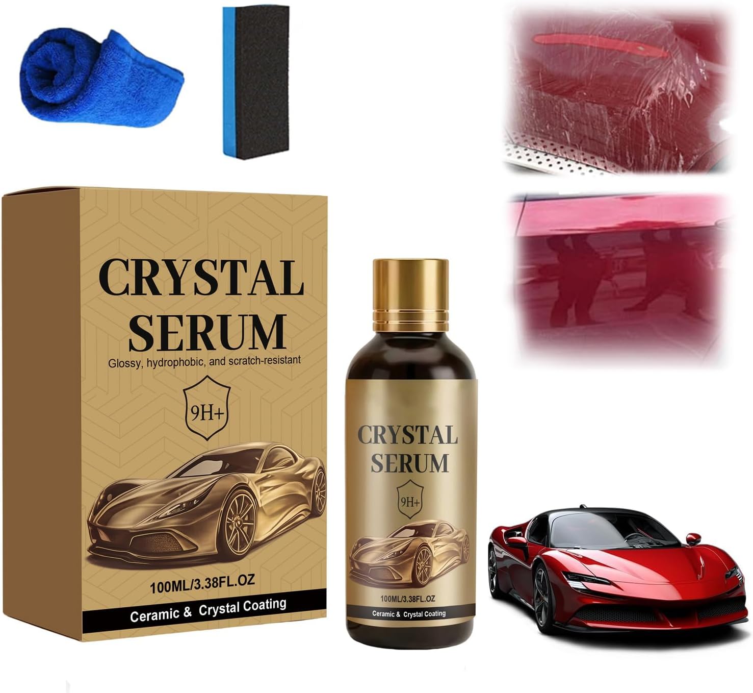 PTZ Crystal Serum,2026 New Advanced PTZ Ceramic Coating,9H Graphene Coating for Car Dust Proof and Glazing Effects Long (1PCS)