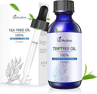 MayBeau Teebaumöl 60ml Tea Tree Oil, Bio Naturrein 100% Teebaum öl hilft bei Unreine Haut, Gegen Akne, Akne Öl, Pickel, Hautentzündungen, Warzen und Pilzen