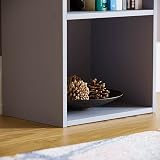 Vida Designs Oxford 5 Tier Cube Bookcase Grey Wood Shelving Unit view 5