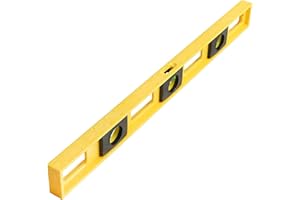 Mayes 10101 Polystyrene 2 Ft Level, 24 Inch Level Made in the USA, Contractor, Plumber, and Carpenter Tools, Impact Resistant Frame, Three Vials, Accurate to .001 Inch, Won’t Scratch Work Surfaces