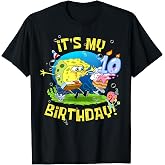 Spongebob It's My 10th Birthday Cake B-Day Kids Spongebob T-Shirt