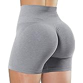 Unthewe Workout Butt Lifting Shorts for Women High Waisted Seamless Gym Yoga Booty Shorts