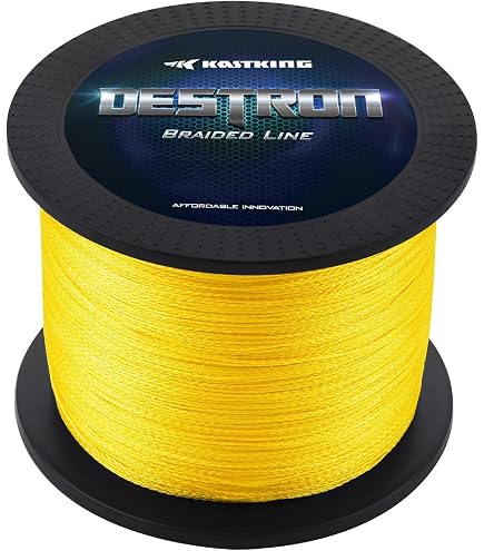 kastking extremus braided fishing line Destron Line, Ultra-Thin Diameter & High Strength drift fishing Color:Firecracker/Chartreuse Zero stretch makes for Baitcaster reel for beginners: