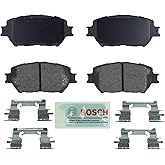 BOSCH BE908H Blue Ceramic Disc Brake Pad Set with Hardware - Front | Compatible with Select Lexus GS300, IS250; Toyota Camry