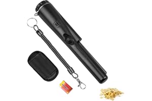 SIZIVIKI Metal Detector Pinpointer IP66 Semi-Waterproof Handheld Probe, Treasure Hunting Metal Detector with 9V Battery, Metal Detector Wand for Adults and Children(Black)