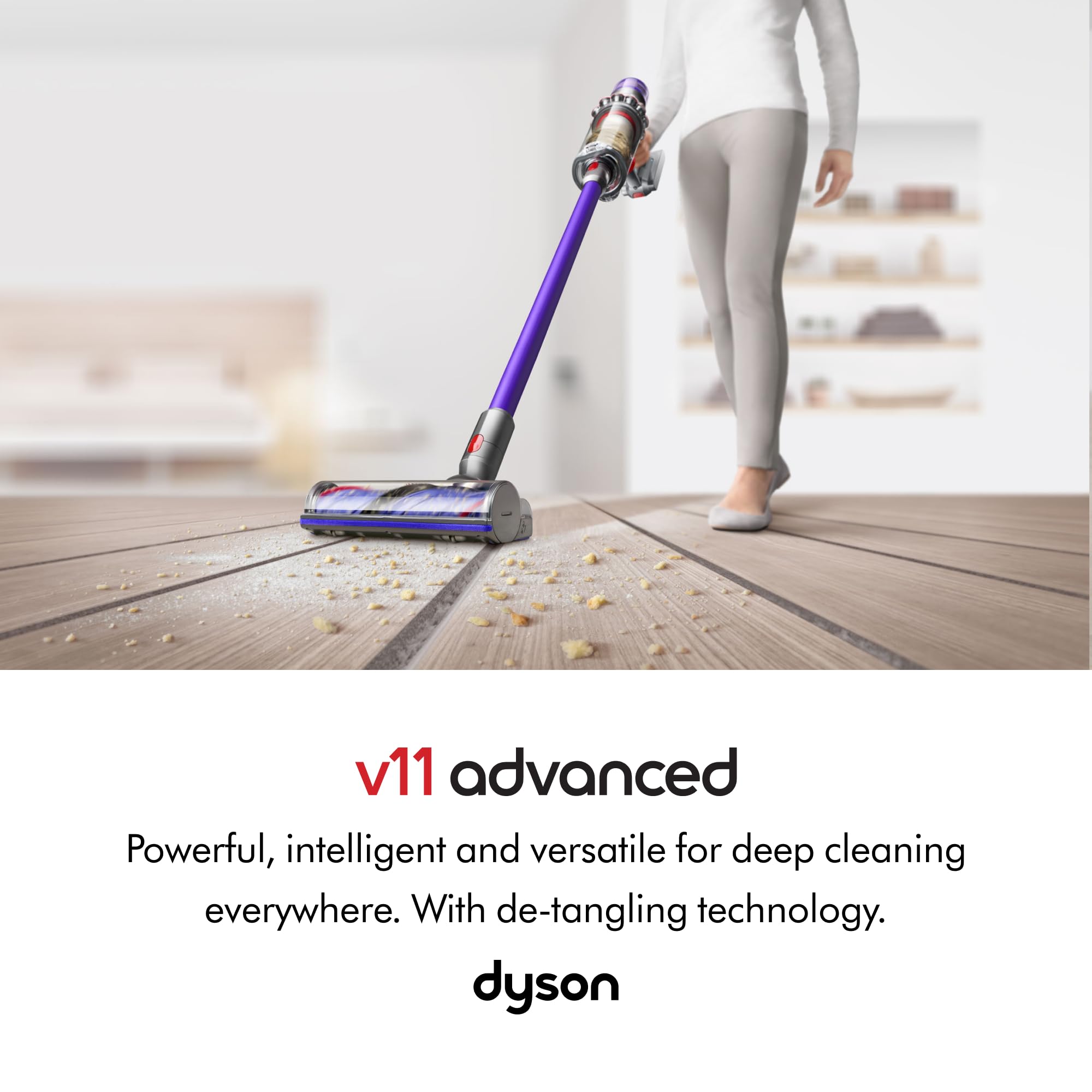 Dyson V11 Advanced cordless stick vacuum cleaner (Nickel/Purple)
