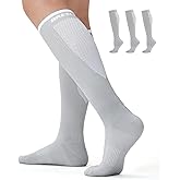 Breslatte Compression Socks for Women Men 15-20 mmhg Cushion Circulation Socks Knee High Breathable Mesh Sport Travel