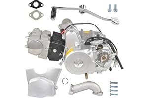 Ireliajob 125CC 4 Stroke Engine Motor, Single Cylinder Manual Transmission, Electric Start for ATV Motorcycle Dirt Bike Go Karts, Air Cooled System (125CC-4-Stroke-Engine)