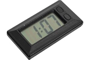 LIFKOME Mini Electronic Clock with Adhesive Pad Ultra-Thin Car Dashboard Clock for Home Office Use