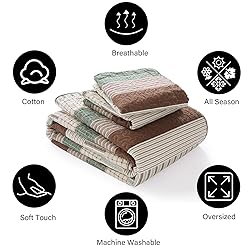 PANGUSHAN 100% Cotton Quilt Set Queen