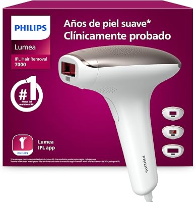 Lumea serie 7000, dispositivo de depilación IPL, alternativa de depilación láser, 3 accesorios para el cuerpo, la cara y la zona del bikini, modelo SC1999/00