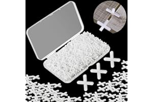 Honoson 500 Pieces Wide Tile Spacers Tiles Leveler Spacers Replaceable Levelers Wall Floor Cross for Ceramic Tile and Stone Installation(1/16 Inch)