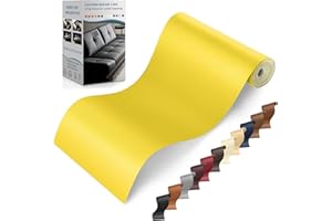 YAFLC Self Adhesive Leather Repair Tape Kit, 4"x 63" Leather Repair Patch for Furniture, Leather Repair Patch for Car seat, Sofas, Couch, Boat Seat Yellow