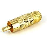 StarTech.com One-piece RCA to F Type Coaxial Cable - M/F - Gold-plated RCA to RG6 F Type Coax Cable Adapter (RCACOAXMF)