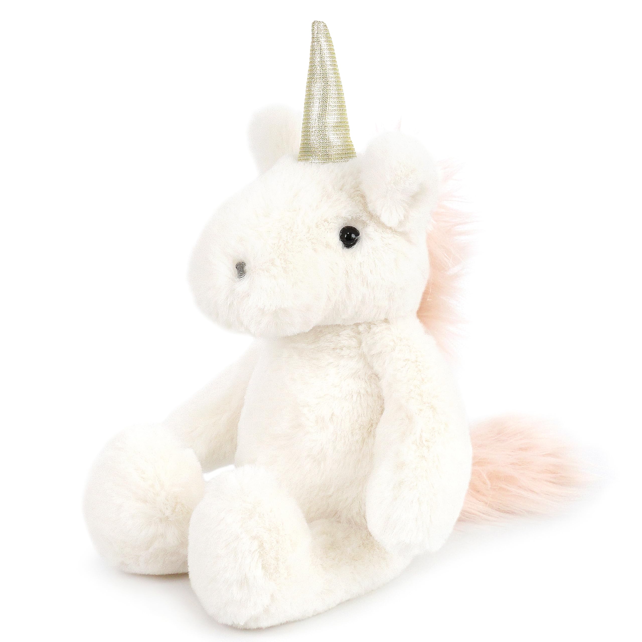 MON AMI Shyla The Unicorn 11-Inch Stuffed Animal for Girls | Soft White Unicorn Plush Toy with Gold Horn & Embroidered Details | Magical Playtime Companion | Nursery Décor | Plush Gift for All Ages