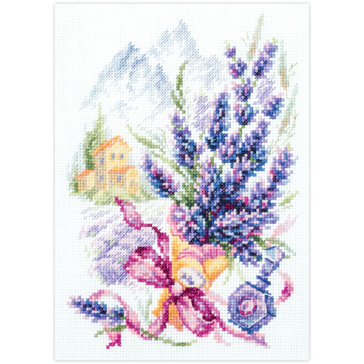 Magic Needle 219-378 ZW Mountain Lavender Counted Cross Stitch Kit with Zweigart Edition, Cotton, Multi-Colour, 15 x 21 cm