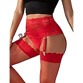ohyeah Garter Belt for Women XS-4XL Plus Size Lace Garter Belt with 4 Adjustable Straps for Thigh-High Stockings