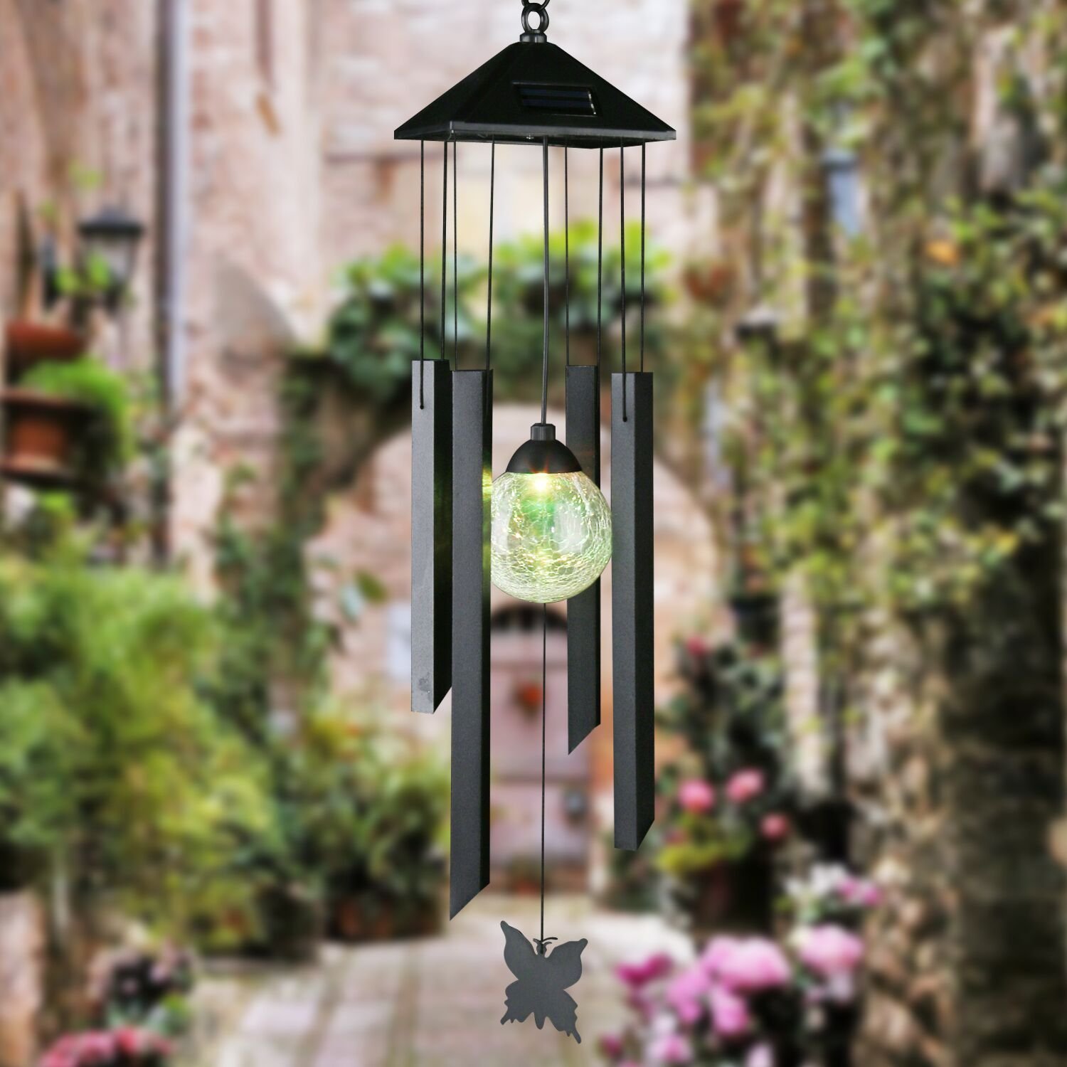 Buy AceList Solar Powered Colour Changing LED Windchime Outdoor Garden