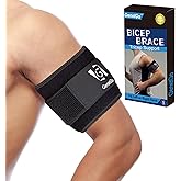 GenetGo Bicep & Tricep Tendonitis Brace Compression Sleeve - Pain Relief for Bicep and Tricep Muscle Strains, Upper Arm Support (L/XL Width-4")