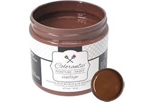 Colorantic Vintage Furniture Chalk Based Paint for DIY Home Decor Craft Art (Sweet Truffle, 16 oz)