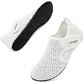 WateLves Water Shoes for Women Men Swim Beach Aqua Socks Quick Dry Barefoot House Slippers Travel Shoes with Adjustable Magic Tape for Pool Diving Boating Yoga Surf