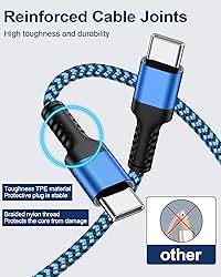 2Pack USB C to USB C Cable 3FT Certified Braided