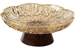 Generic Decorative Pedestal Bowl,Food Vegetable Holder Container Fruit Basket Storage Tray for Entertaining Bathroom Hotel En