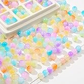 CYEENUT 8mm Acrylic Beads 600pcs Double Color Beads Multicolor Spacer Bubble Bead Plastic Crafts Bead for DIY Necklaces Bracelets Earrings Jewelry Making (Double Color)