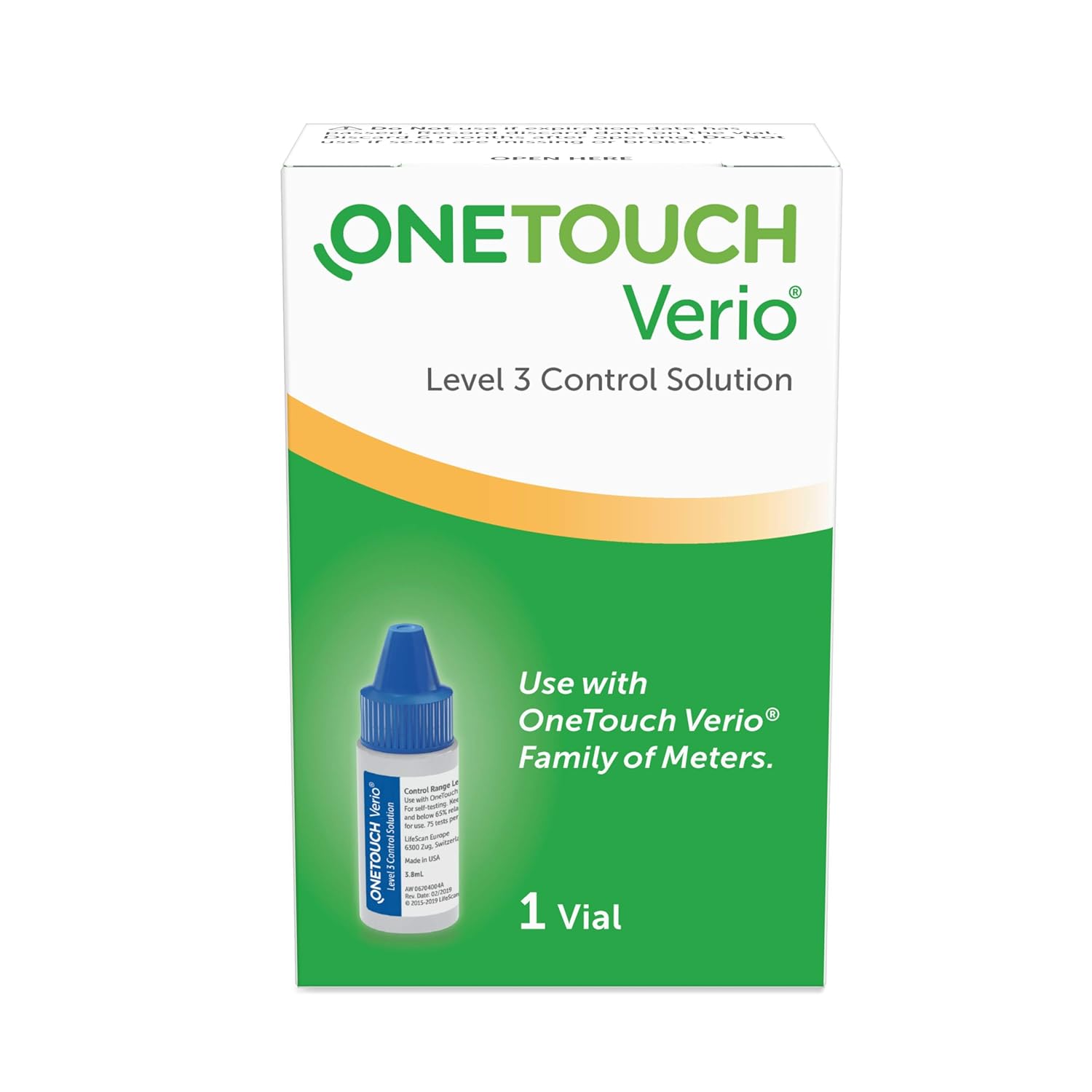 OneTouch Verio Level 3 (Mid) Control Solution (1-Vial) : Diabetic Care Products : Grocery & Gourmet Food