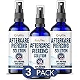 BodyJ4You Piercing Aftercare Spray - Saline Solution Natural Keloid Bump Removal - Ear Piercing Cleaner Nose Septum Belly Button Cartilage - Sea Salt Aloe Vera Rosemary - Fine Mist 3 x 2 Fl Oz