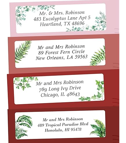 Personalized Address Stickers Custom Return Address Labels By 123Print