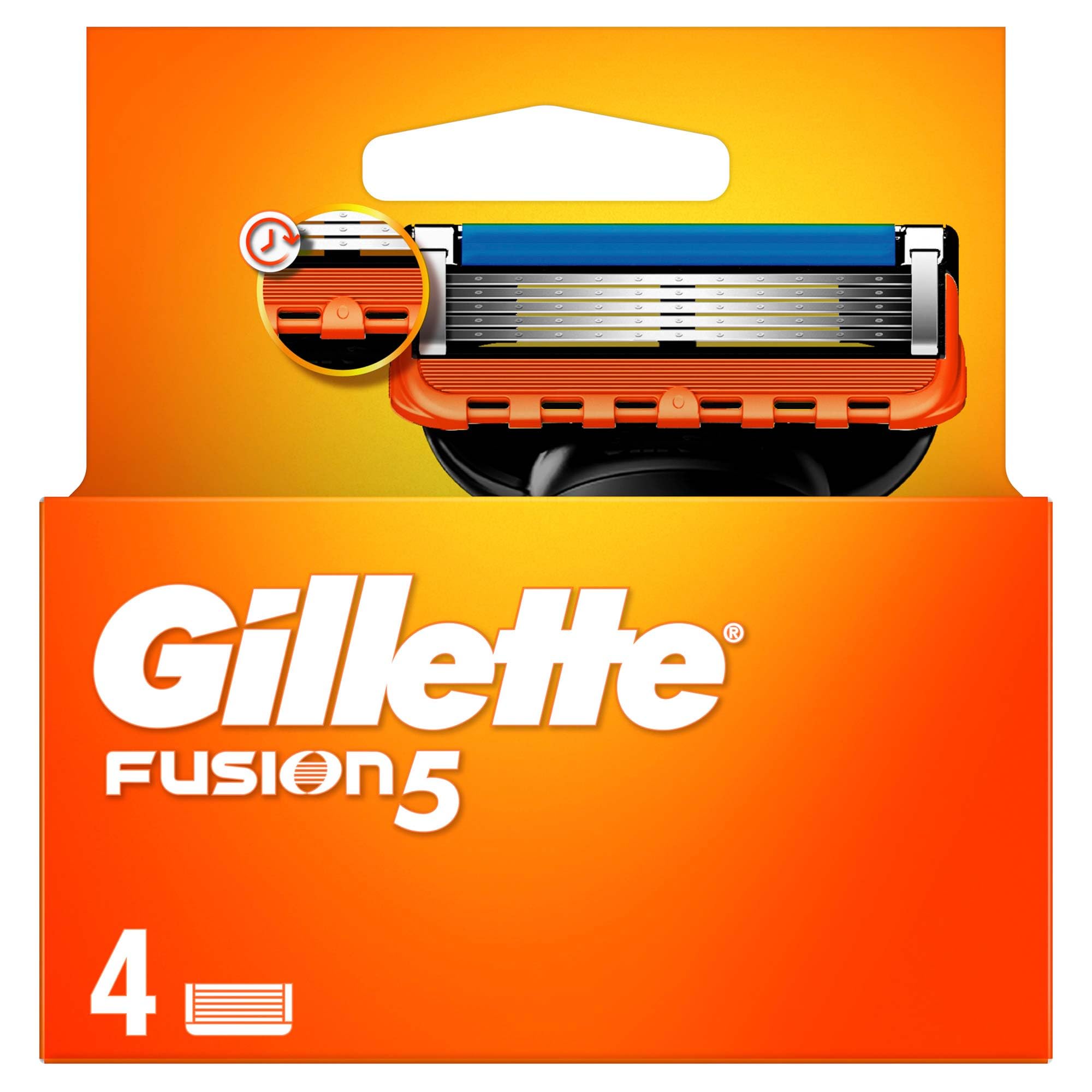 Gillette Fusion5 Razor Blades for Men with 5 Anti-Friction Blades for A Shave You Barely Feel