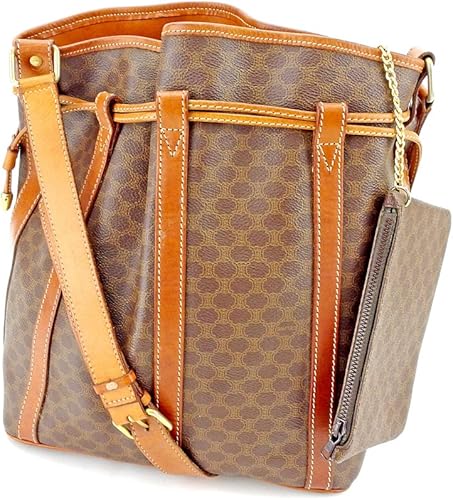 Amazon セリーヌ Celine ショルダーバッグ 巾着ショルダー バッグ レディース メンズ 可 マカダム 中古 T5322 Celine セリーヌ ショルダーバッグ