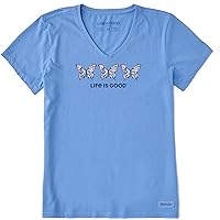 Life is Good T-shirt graphique humoristique Crusher pour femme