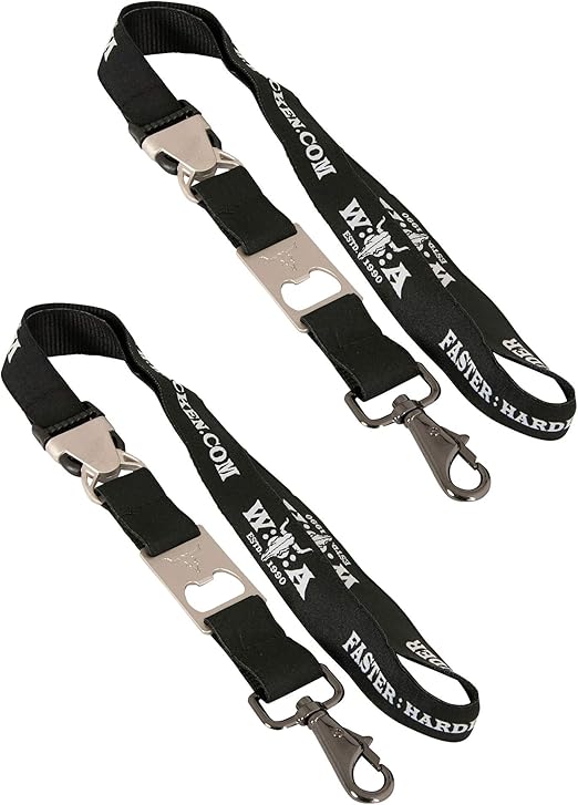 DIKEBAO 2 Stück Schlüsselanhänger Band - Polyester Lanyard Mit Karabiner Schwarz & Blau
